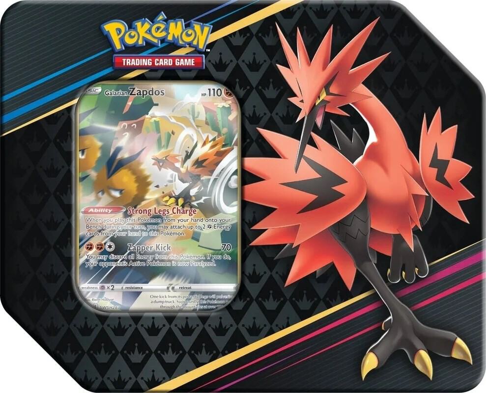 Pokémon Crown Zenith Tin Galarian Zapdos