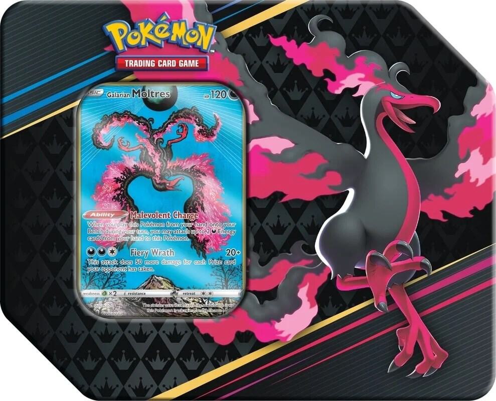 Pokémon Crown Zenith Tin Galarian Moltres
