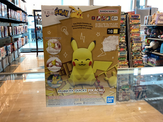 Pokémon Pikachu model kit sitting