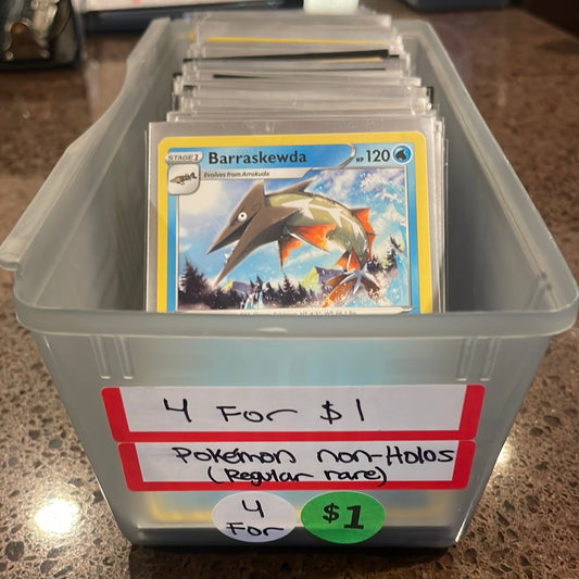 4 Non Holo Pokémon Cards for $1