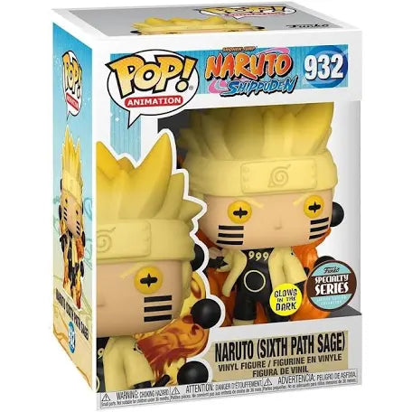Funko Pop! Naruto: Naruto (Sixth Path Sage) #932 Glow in the Dark Specialty Series