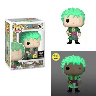 Funko Pop! One Piece: Roronoa Zoro #327 Glow in the Dark Kody Trading Exlcusive