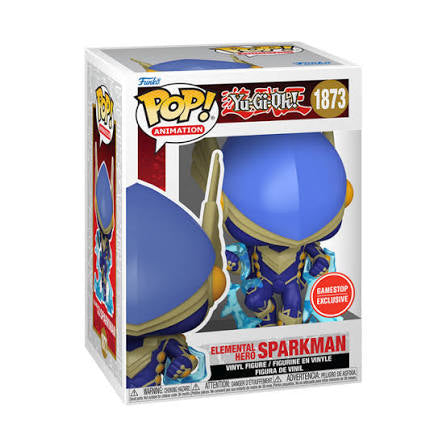 Funko Pop! Yugioh: Elemental Hero Sparkman #1873 GameStop Exclusive