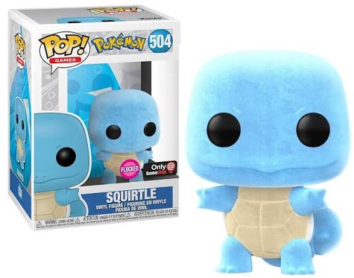 Funko Pop! Pokémon: Squirtle (Flocked) #504 GameStop Exclusive