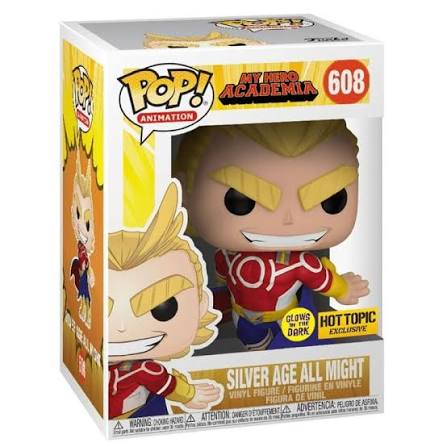 Funko Pop! My Hero Academia: Silver Age All Might #608 Hot Topic Exclusive GITD