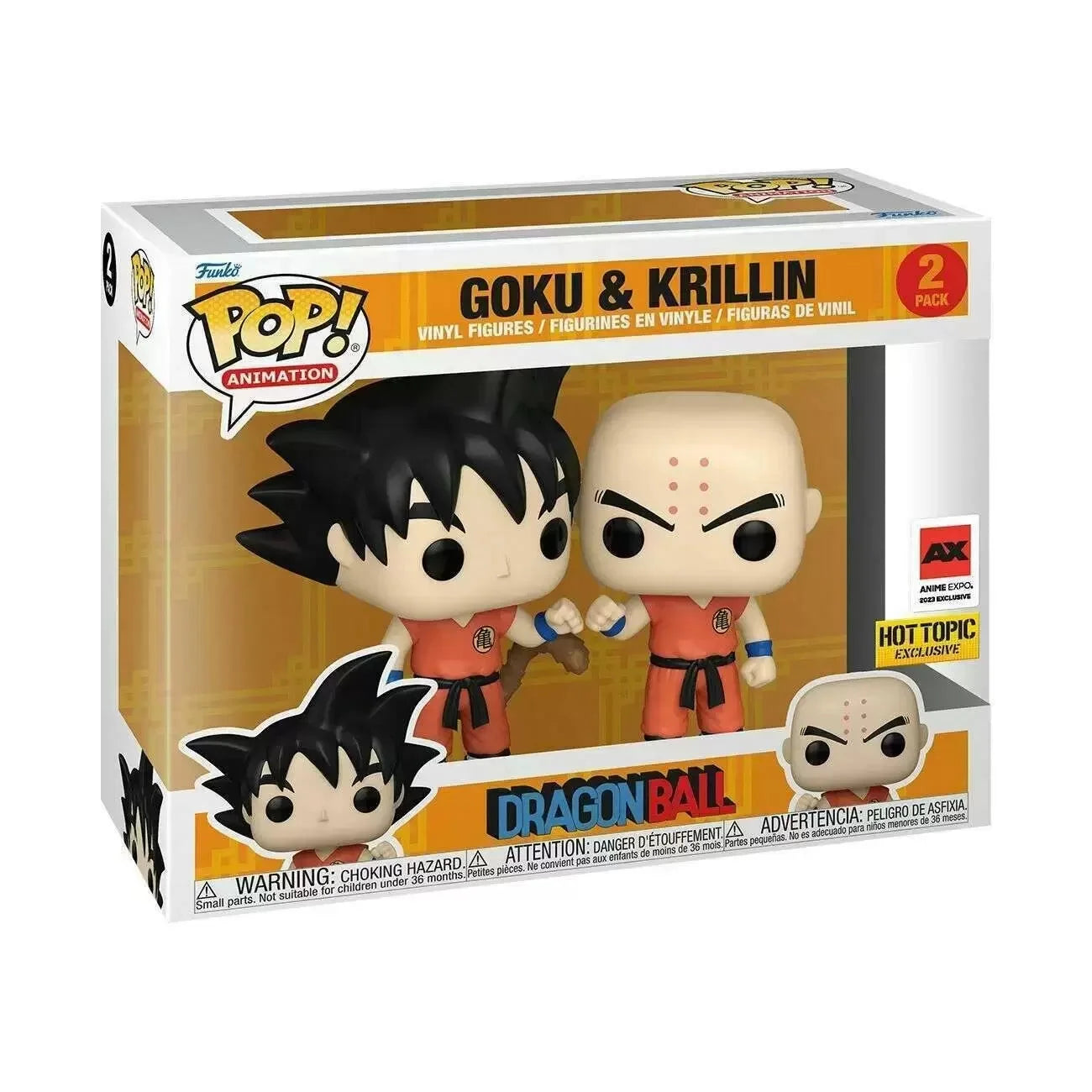 Funko Pop! Dragon Ball Goku & Krillin 2 Pack Anime Expo 2023 Hot Topic Exclusive