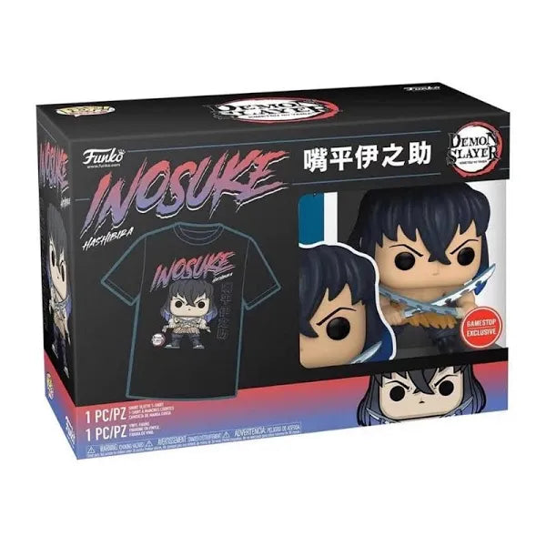 Funko Pop! Figure & T-Shirt - Demon Slayer: Inosuke GameStop Exclusive