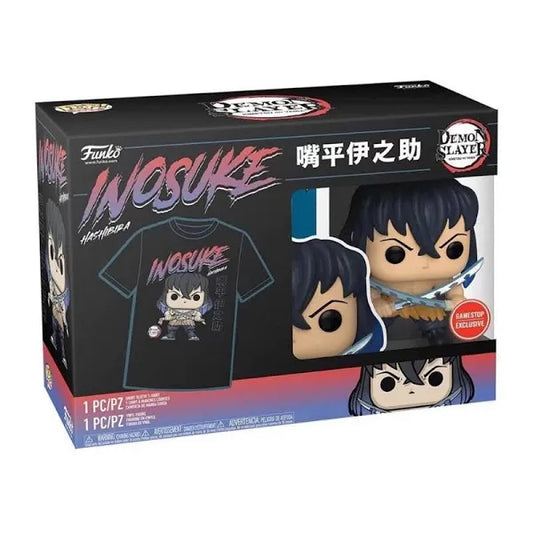 Funko Pop! Figure & T-Shirt - Demon Slayer: Inosuke GameStop Exclusive