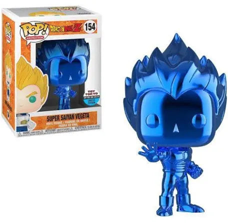 Funko Pop! Super Saiyan Vegeta #154 (Blue Chrome) Toy Tokyo Limited Edition New York Comic Con 2018