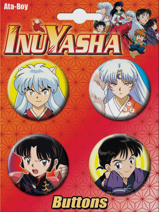 InuYasha 4 Pack Buttons Set 1