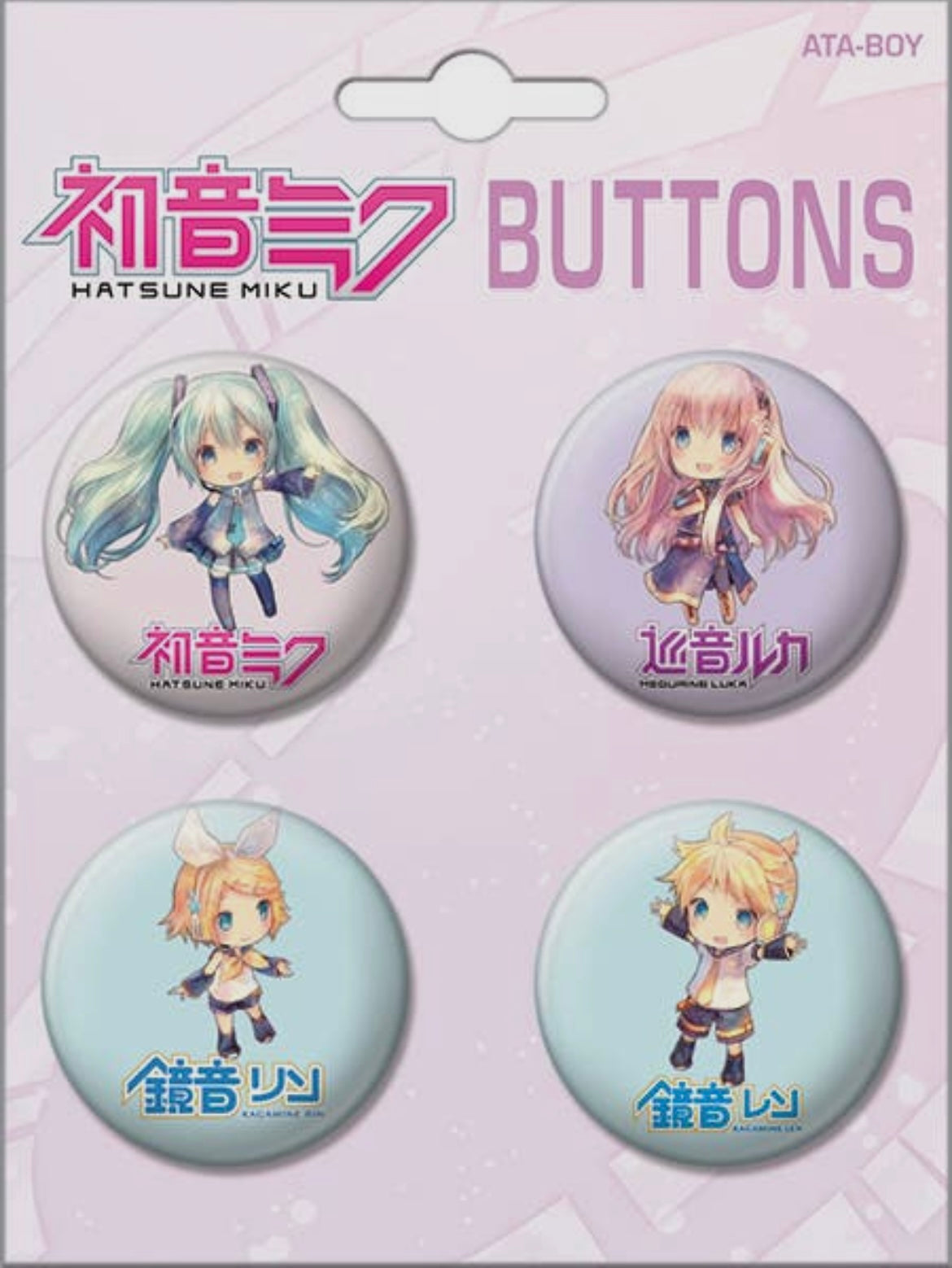 Hatsune Miku 4 Pack Buttons Set 1