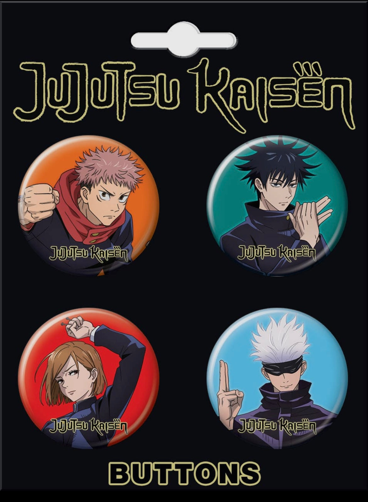 Jujutsu Kaisen 4 Pack Buttons Set 1