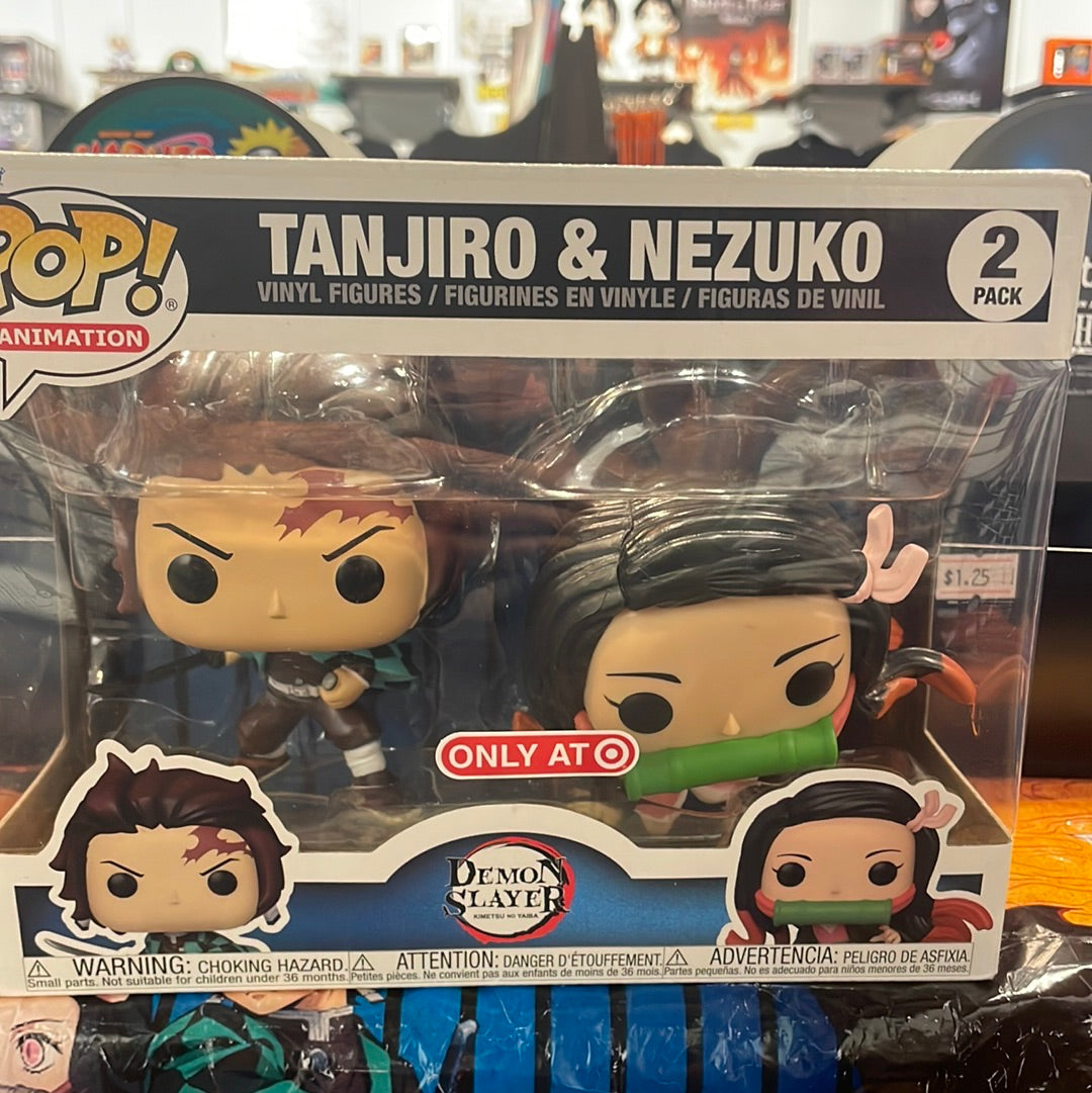 Funko Pop! Tanjiro & Nezuko 2 Pack Target Exclusive