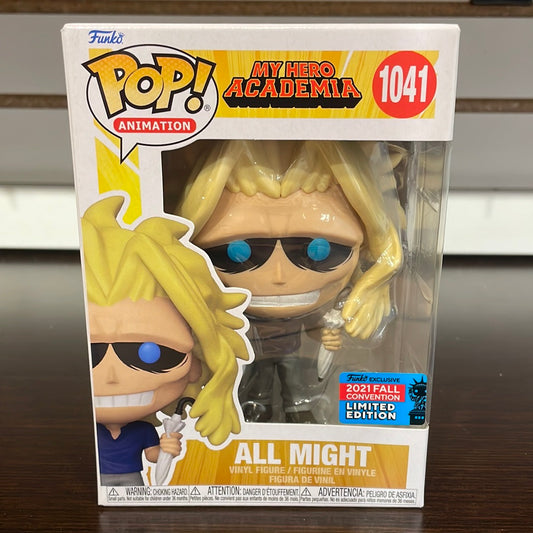 Funko Pop! My Hero Academia: All Might w/ Bag & Umbrella #1041 2021 Fall Convention