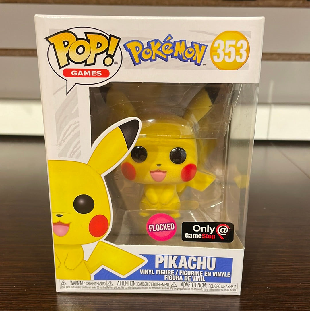 Funko Pop! Pokémon: Pikachu (Flocked) #353 GameStop Exclusive