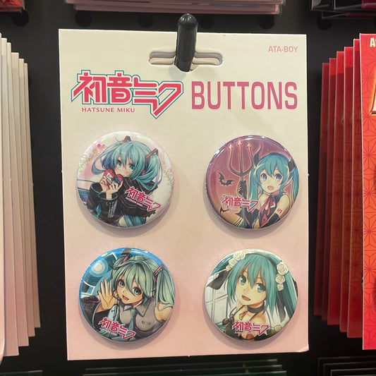 Hatsune Miku 4 Pack Button 2