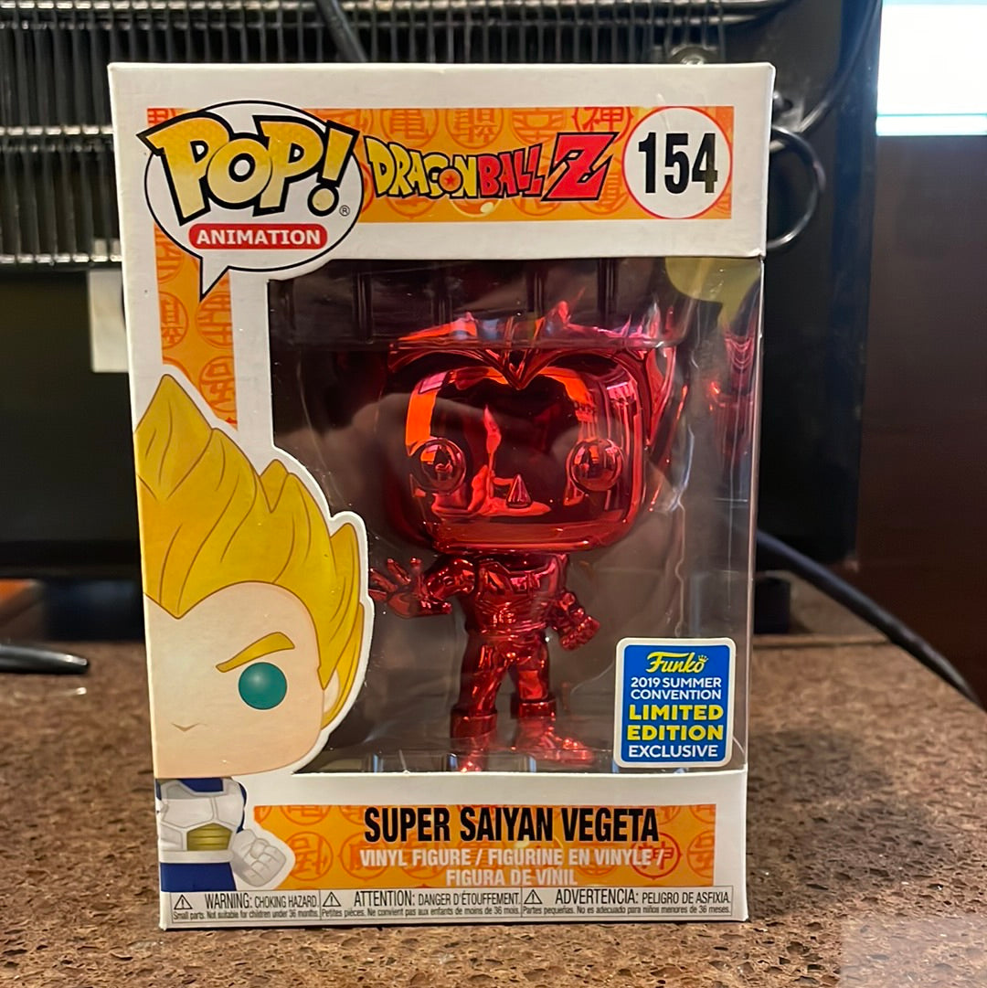 Funko Pop! Super Saiyan Vegeta (Red Chrome) 2019 Summer Convention #154