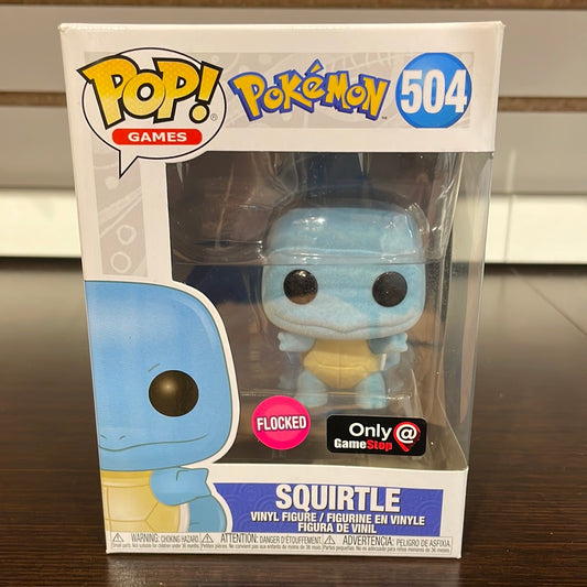 Funko Pop! Pokémon: Squirtle (Flocked) #504 GameStop Exclusive